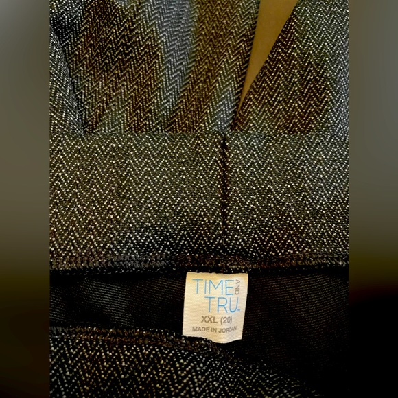 TIME AND TRU TWILL LOOK KNIT TROUSERS - tapered leg - SZ 20/XXL - NWT - Picture 3 of 7